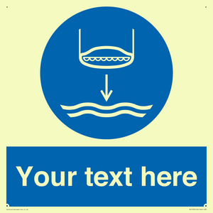 Custom Lower lifeboat to the water in launch sequence